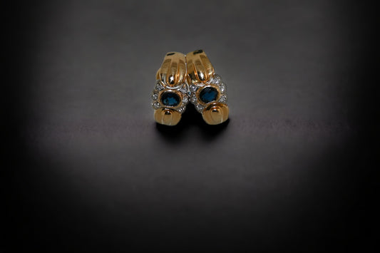 Earring Sapphire Diamonds 18kt $1530