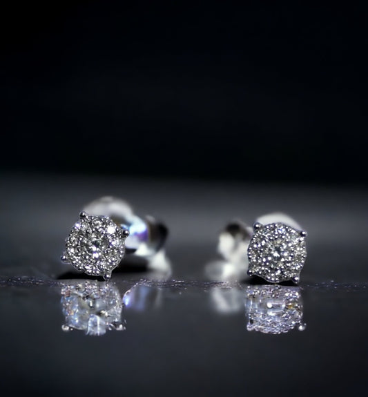 Earring Diamonds White gold 14kt $850